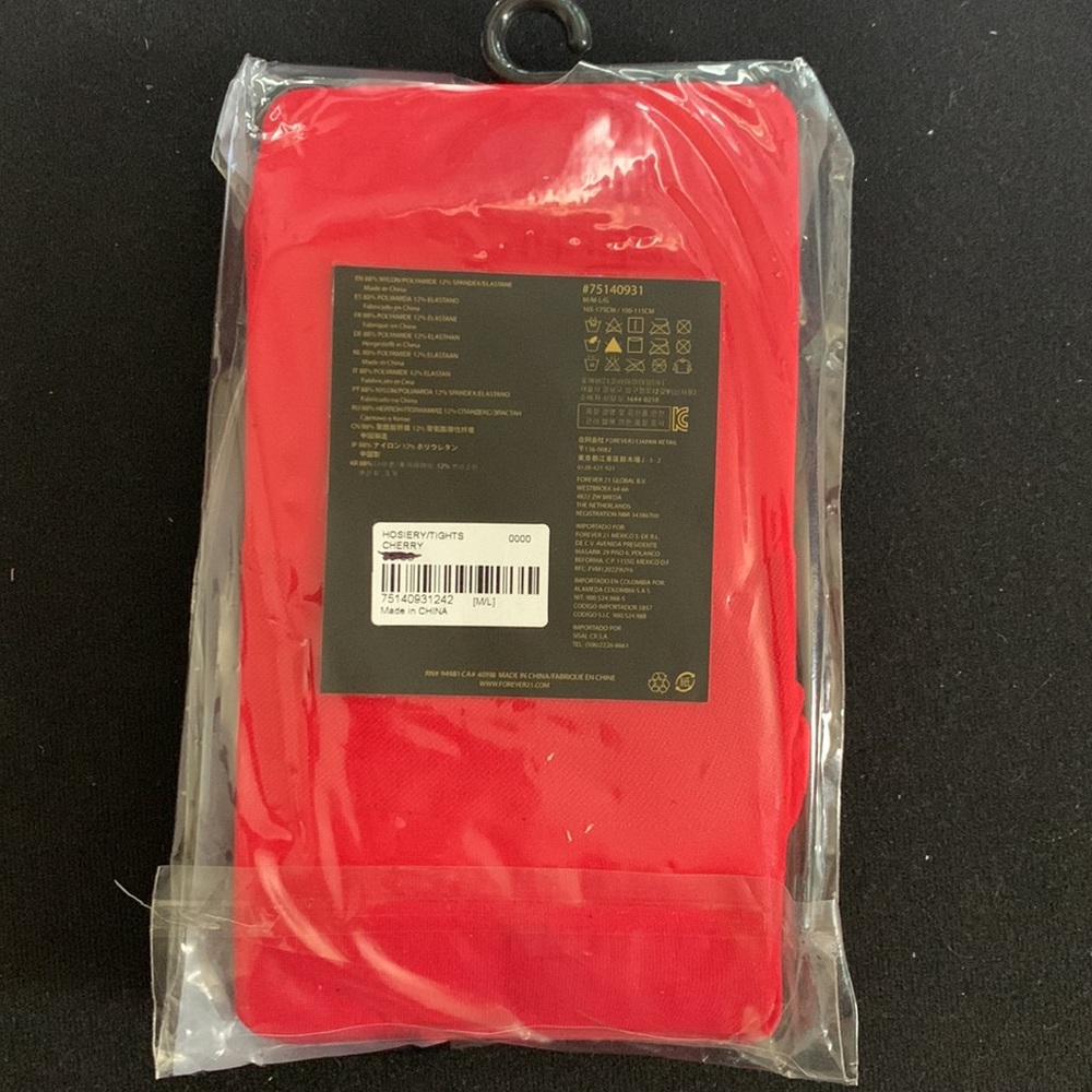 Forever 21 basic red tights - Picture 2 of 2